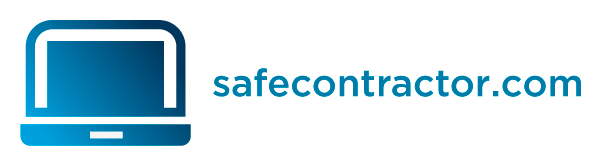 Photo of SafeContractor logo depicting a laptop with "safecontractor" beside it